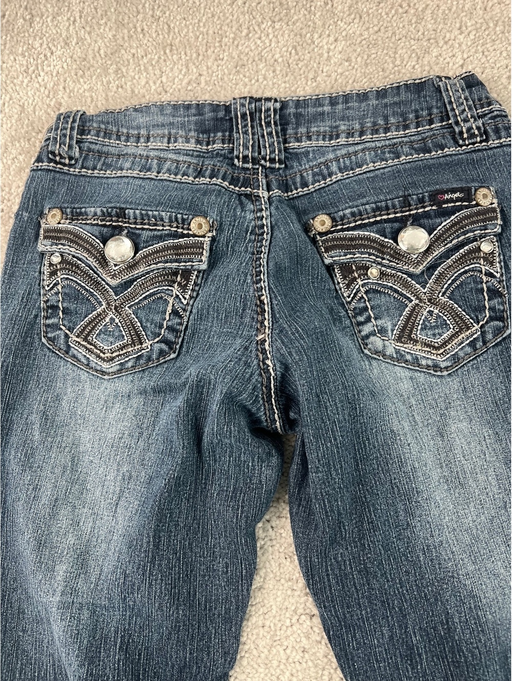 Angels Women's Boot Cut Jeans Size 1 Medium Blue Denim - Picture 5 of 5